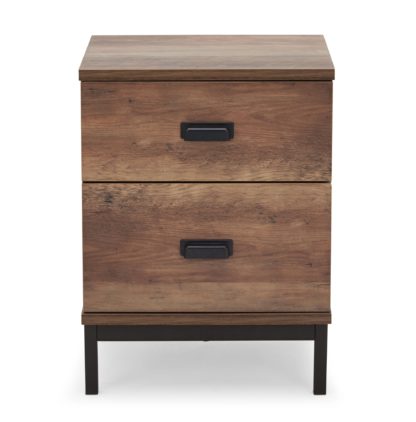 An Image of Fulton 2 Drawer Bedside Table Pine