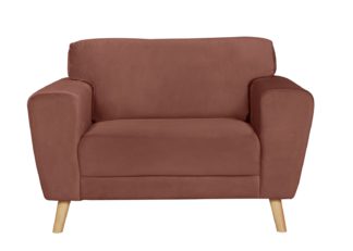 An Image of Habitat Snuggle Velvet Armchair - Pink
