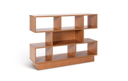 An Image of Habitat Cubes 2 Shelf Wide Bookcase - Oak Effect