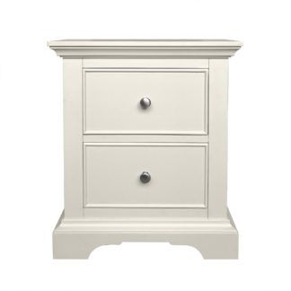 An Image of Charlotte 2 Drawer Bedside White