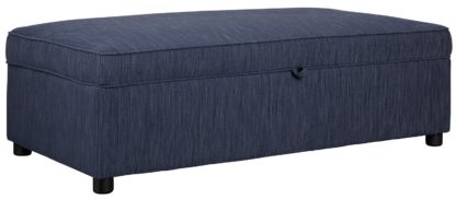 An Image of Argos Home Nate Fabric Double Ottoman Sofa Bed - Navy