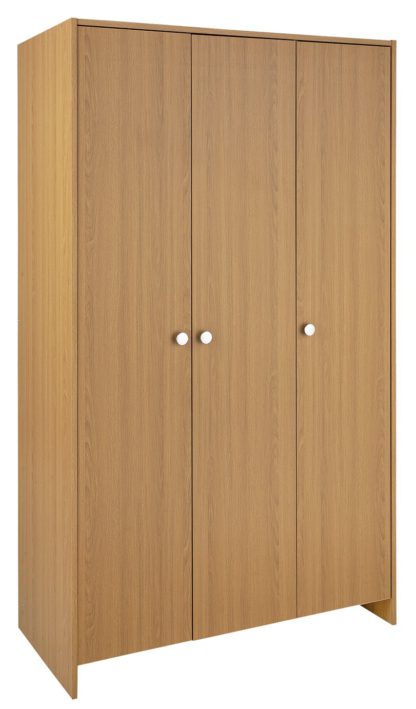 An Image of Argos Home Seville 3 Door Wardrobe - Oak Effect