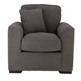 An Image of Habitat Carson Fabric Armchair - Grey