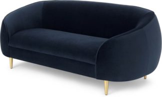 An Image of Trudy 2 Seater Sofa, Royal Blue Velvet
