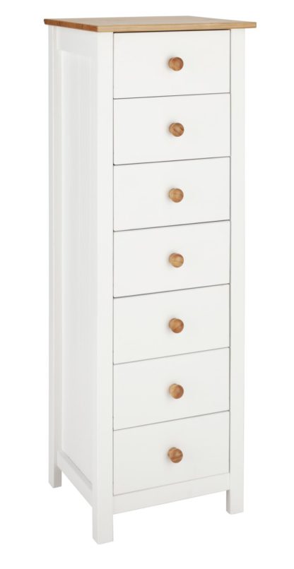 An Image of Habitat Scandinavia 7 Drawer Tallboy - Two Tone