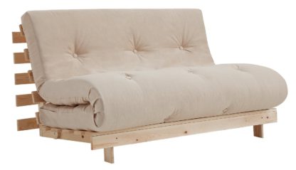 An Image of Argos Home Tosa 2 Seater Futon Sofa Bed - Natural
