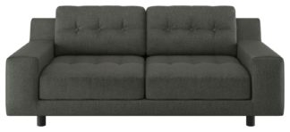 An Image of Habitat Hendricks 2 Seater Fabric Sofa - Charcoal