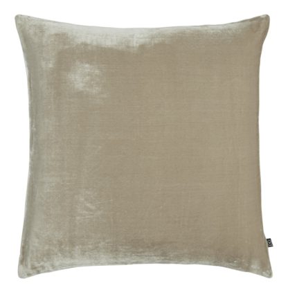 An Image of Habitat Regency 58 x 58cm Velvet Cushion - Taupe