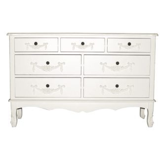 An Image of Toulouse Ivory 7 Drawer Chest White