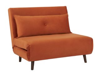An Image of Habitat Roma Small Double Chairbed - Orange