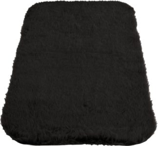 An Image of Homemaker Faux Fur Oblong Rug - 75x120cm - Black