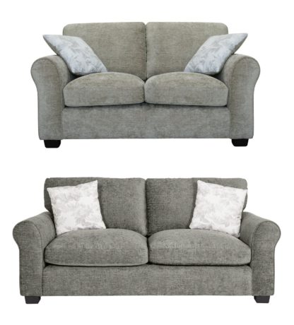 An Image of Argos Home Tammy Fabric 2 Seater and 3 Seater Sofa - Mink