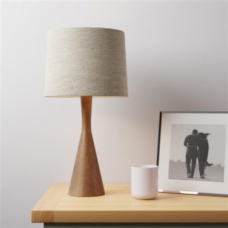 An Image of Nala Mango Wood Table Lamp Brown