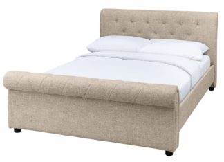 An Image of Argos Home Newbury Kingsize Bed Frame - Natural