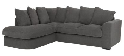 An Image of Habitat Carson Right Corner Fabric Sofa - Grey