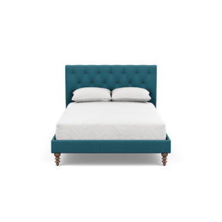 An Image of Heal's Balmoral Bedstead Super King Brushed Cotton Cadet