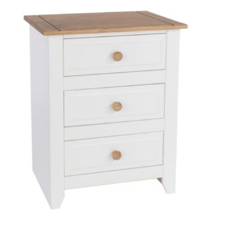 An Image of Capri Bedside Cabinet White