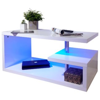 An Image of Polar LED Coffee Table White