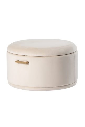 An Image of Aria Storage Ottoman - Chalk