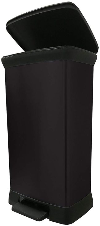 An Image of Curver 50 Litre Deco Pedal Bin - Black