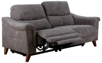 An Image of Argos Home Pepper 3 Seater Fabric Recliner Sofa - Charcoal