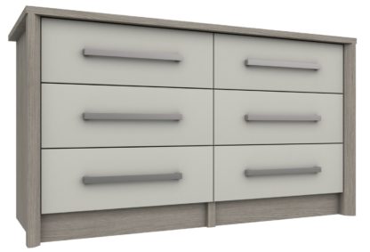 An Image of Grasmere 3 + 3 Drawer Chest - White