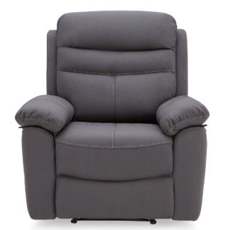 An Image of Conway Reclining Armchair - Grey Grey
