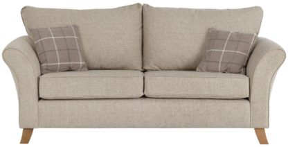 303d343c82b46978b4423ae03c87a02b71597d9055b32903c9483bc09d596f51.jpg An Image of Argos Home Kayla 3 Seater Fabric Sofa - Beige