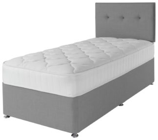 An Image of Argos Home Dalham 800 Pocket Memory Single Divan - Grey