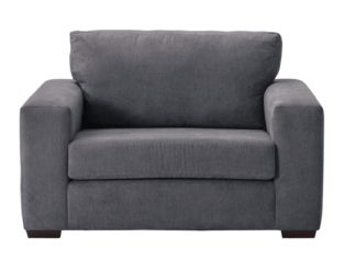 An Image of Habitat Eton Fabric Cuddle Chair - Charcoal