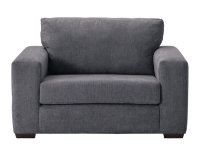 An Image of Habitat Eton Fabric Cuddle Chair - Charcoal