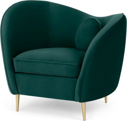 An Image of Kooper Accent Armchair, Seafoam Blue Velvet