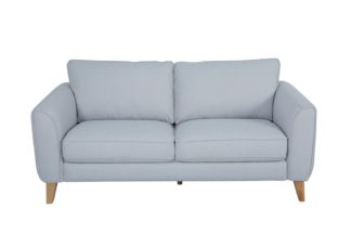An Image of Habitat Cooper 3 Seater Fabric Sofa - Light Grey