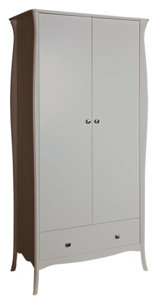 An Image of Amelie 2 Door 1 Drawer Wardrobe - Grey