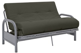 An Image of Argos Home Mexico 2 Seater Futon Sofa Bed - Grey