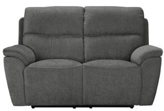 An Image of Argos Home Sandy 2 Seater Manual Recliner Sofa - Charcoal