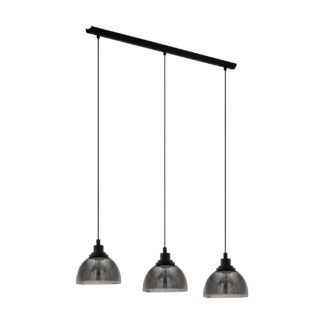 An Image of Eglo Beleser 3 Light Pendant - Dark Grey