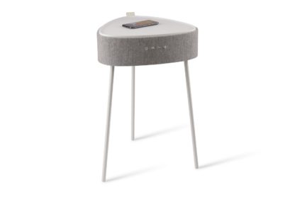 An Image of Koble Riva Wireless Charging Bluetooth Side Table - Black