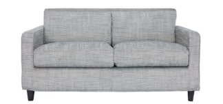 An Image of Habitat Chester 2 Seater Fabric Sofa - Black and White