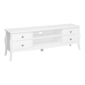 An Image of Baroque Wide TV Stand White