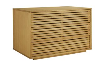 An Image of Habitat Max 3 Drawer Oak Chest of Drawers