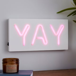 An Image of Yay Neon Effect Sign Light Pink