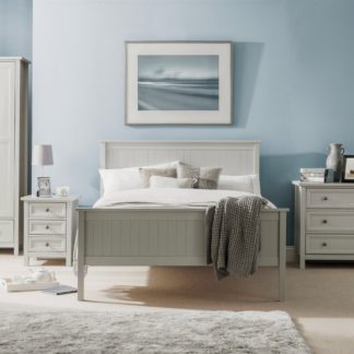 An Image of Maine Wooden Bed Frame Grey