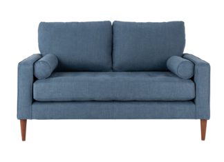 An Image of Habitat Hudson 2 Seater Fabric Sofa - Linnet