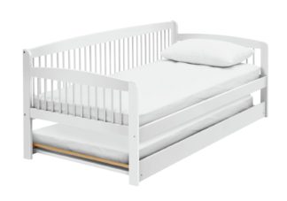 An Image of Argos Home Andover Day Bed, Trundle and 2 Mattresses - White