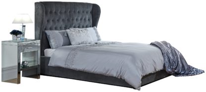 An Image of GFW Dakota Ottoman Kingsize Bed Frame - Pewter