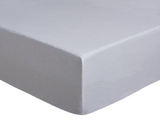 An Image of Argos Home Brushed Cotton 28cm Fitted Sheet - Double