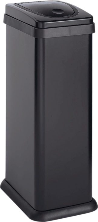 An Image of Argos Home 30 Litre Rectangular Touch Top Kitchen Bin -Black