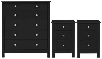 An Image of Habitat Osaka 2 Bedsides & 4+2 Drawer Chest Set - White