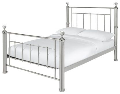 An Image of Argos Home Mayfair Superking Bed Frame - Chrome